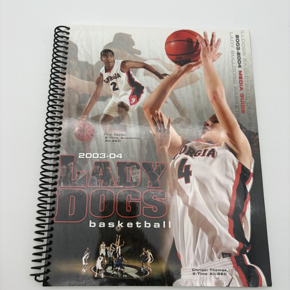 Vintage 2003 04 Georgia Lady Dogs Media‎ Guide Program Basketball Multi Color